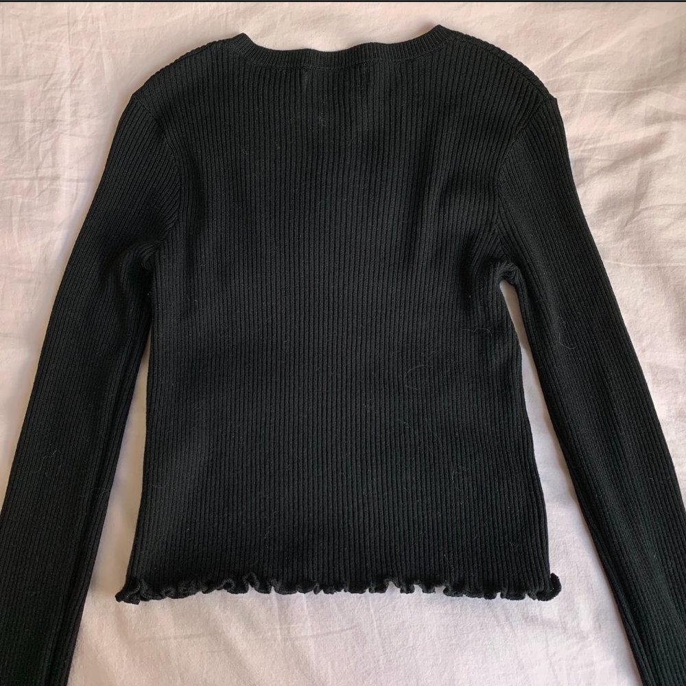 Pull&Bear Crop Ribbed Sweater - Picture 4 of 5